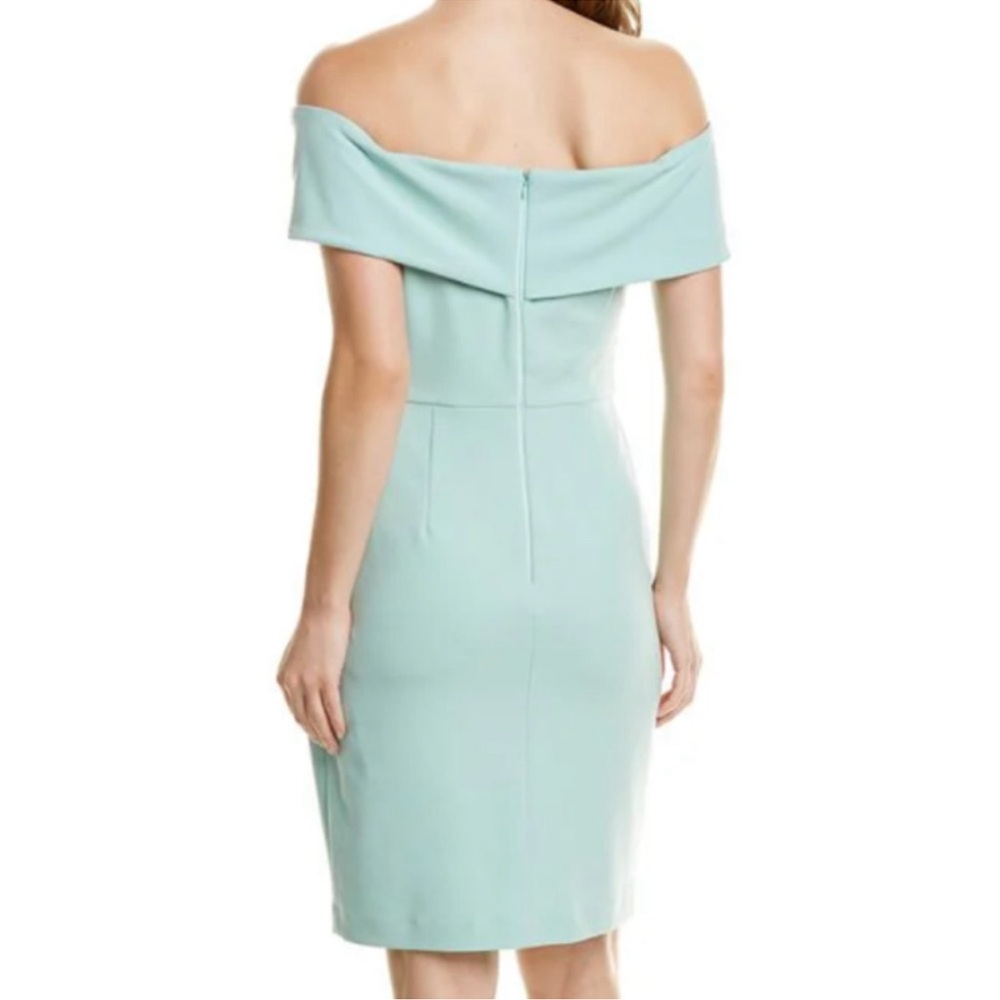 Belle Badgley Mischka Mint Libby Front Twist Knot Off-The-Shoulder 10 - Picture 2 of 7
